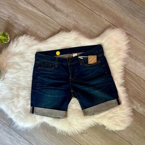 J. CREW | Classic Rolled Hem Dark Blue Denim Jean Shorts (29/8)